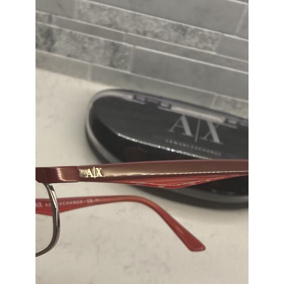 ARMANI EXCHANGE AX228 YPI 135 Red Metal ** FRAMES ONLY ** With Original Case - Picture 2 of 7